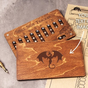 Personalized DnD Spell Slot Tracker: Custom Engraved Wood