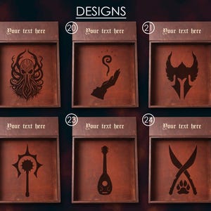 Custom Wooden Dice Tray with Leather, RPG Dice Rolling, D&D Dice Storage image 7