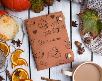 Personalized Leather Recipe Book: A5 Custom Cookbook Journal