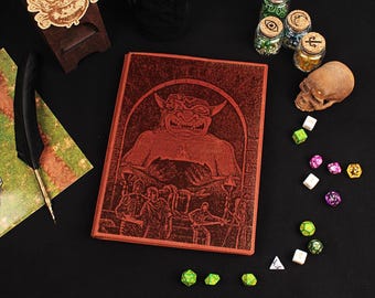 Leather DnD Book Cover: Personalized Dungeons and Dragons 5e