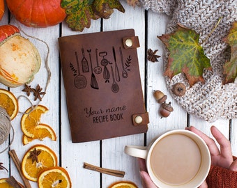 Personalisiertes Rezeptbuch aus Leder: Personalisiertes Koch-Journal (A6/A5)