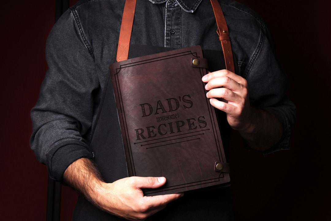 Dad's Recipes Book, Personalized Recipe Journal, Custom Recipe Book