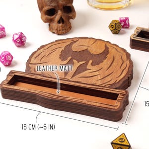 Personalized Dnd Dice Holder: Wooden Dnd Coaster, Dungeons and Dragons Gift