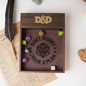 Dice tray and storage, Dice tray wood, Dice box, Dice tray Dnd, DnD gifts, Dungeons and dragons gift, Dungeon master gift, personalized tray