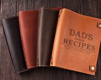 Personalisiertes Rezeptbuch aus Leder: Personalisiertes Kochjournal