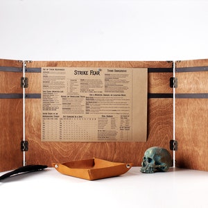 Personalized DnD screen, custom DM screen, GM screen customizable, DnD gift, Dungeon master screen, wooden game master screen