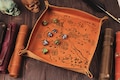 Custom leather Dice Tray, RPG dice rolling tray, Tabletop dice tray, Dungeons and dragons dice tray, custom engraved dice tray