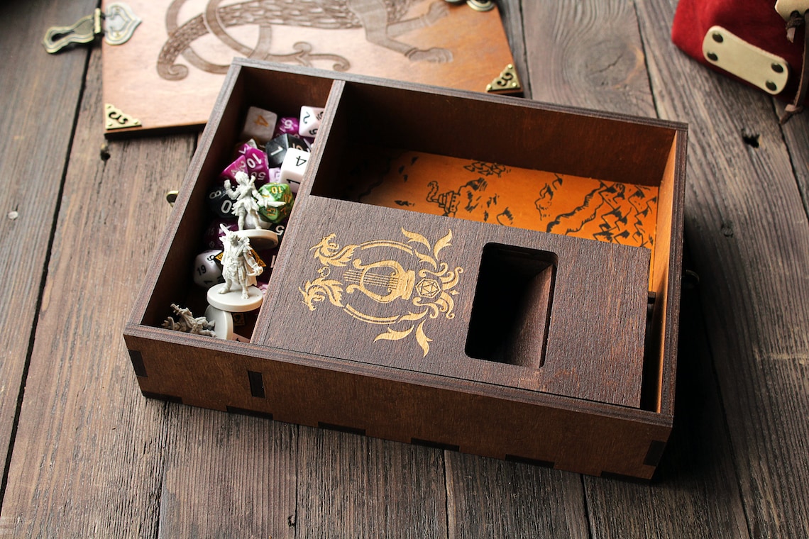 Personalized Wooden Dice Tower, Tray and Holder