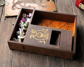 Personalized Wooden Dice Tower, Tray & Holder: Dungeons and Dragons Gift