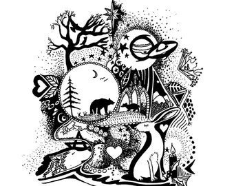 Solstice Yule Greeting Card