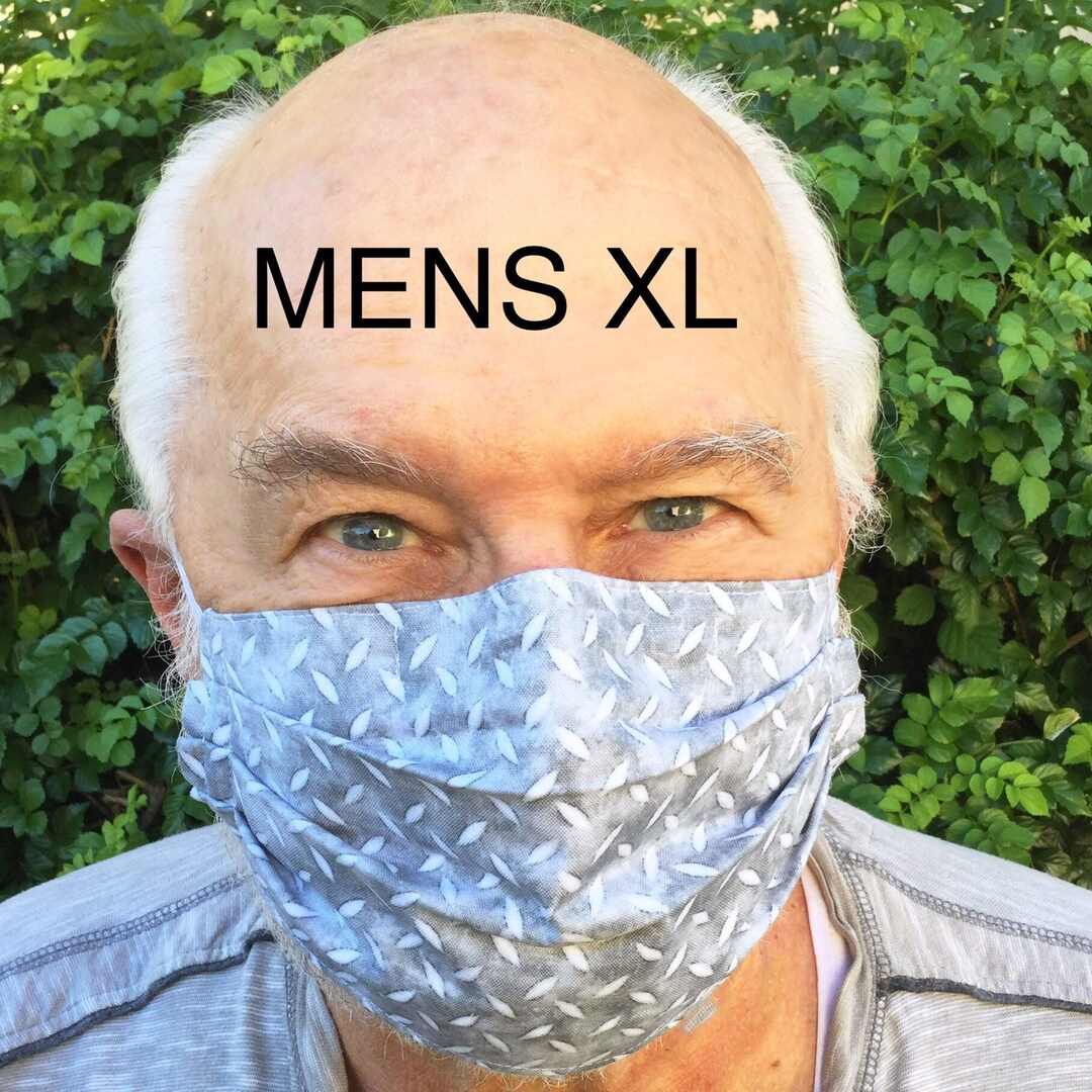 Face Mask Fabric Mens XL Washable Ready to Ship 2 Layer Nose Etsy