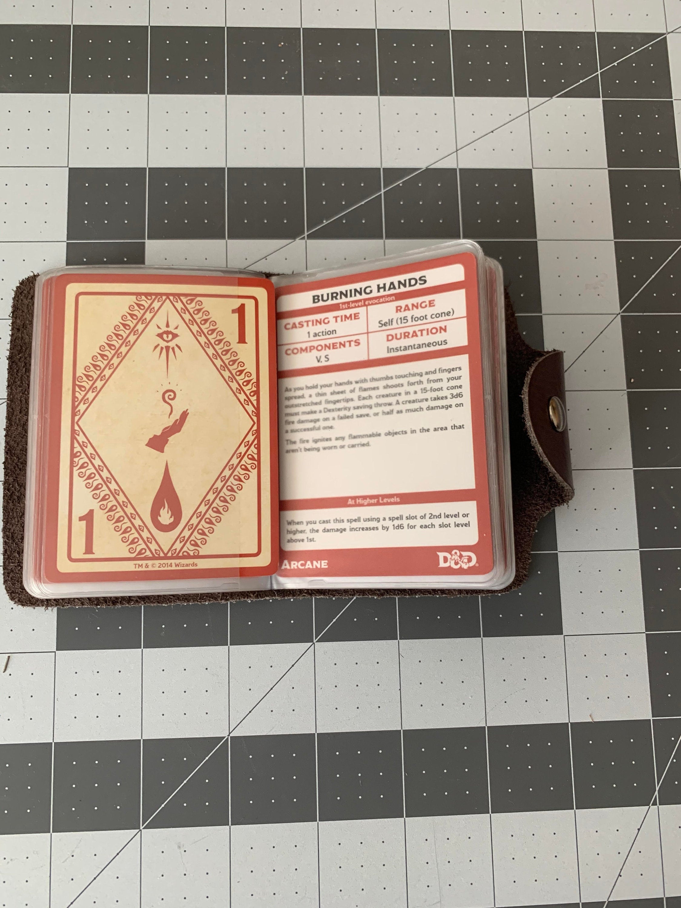 spellbook card binder Leather Spell Book: D&D Card Holder