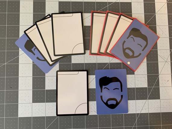 mtg blank token cards Wet-erase Tokens size trading card sleeve 50 Pieces Reusable Dry Erase