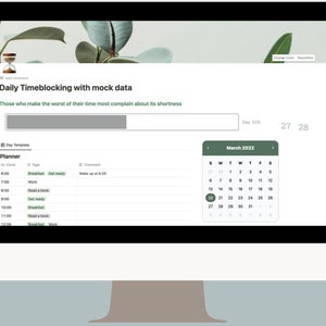 Daily Timeblocking Notion template