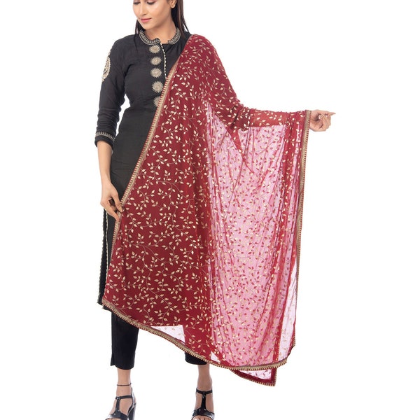 Chiffon Gold Print Dupatta / Schal