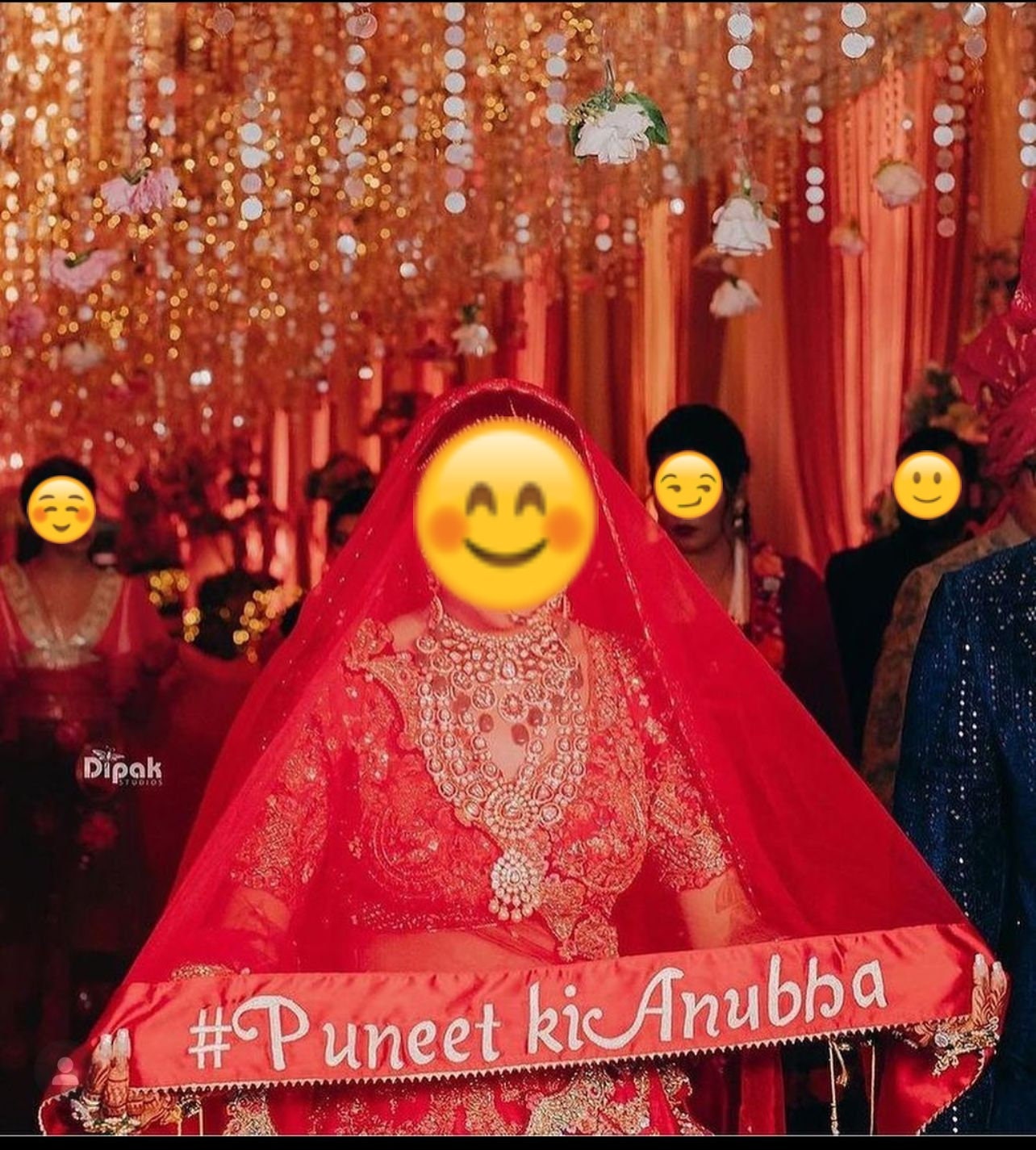 Buy Wedding Dupatta With Customized Name u0026 Color one Side Name Online in  India - Etsy