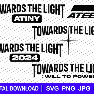 Fichier à télécharger Ateez Towards The Light, dxf, png, Cricut, Cadeau, Ateez svg, Kpop svg, idée cadeau Atiny Vers la lumière : Logo Will to power