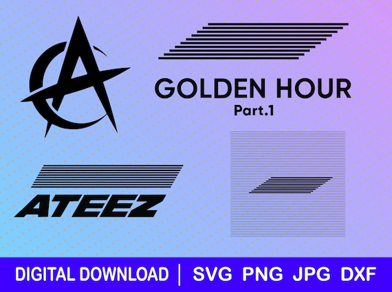 Ateez Golden Hour Part. 1, Download File, Dxf, Png, Cricut, Gift