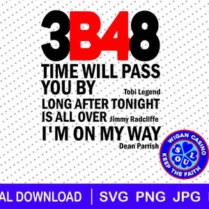 Northern Soul SVG, download file, KTF, dxf, png, svg, Cricut, Birthday Gift, Music T shirt, retro, Soul Music, Keep the faith, Wigan Casino