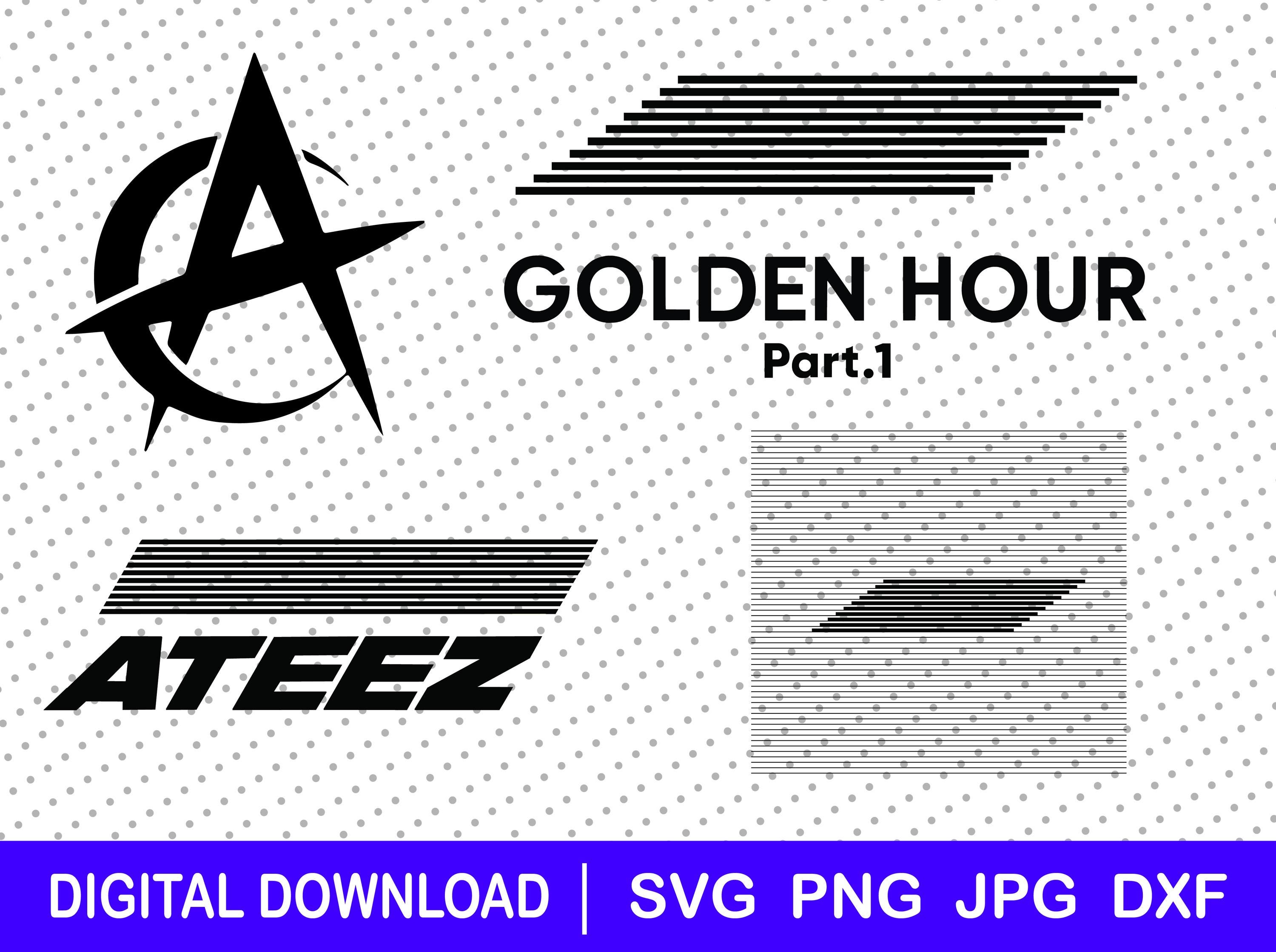Ateez Golden Hour Part. 1, Download File, Dxf, Png, Cricut, Gift