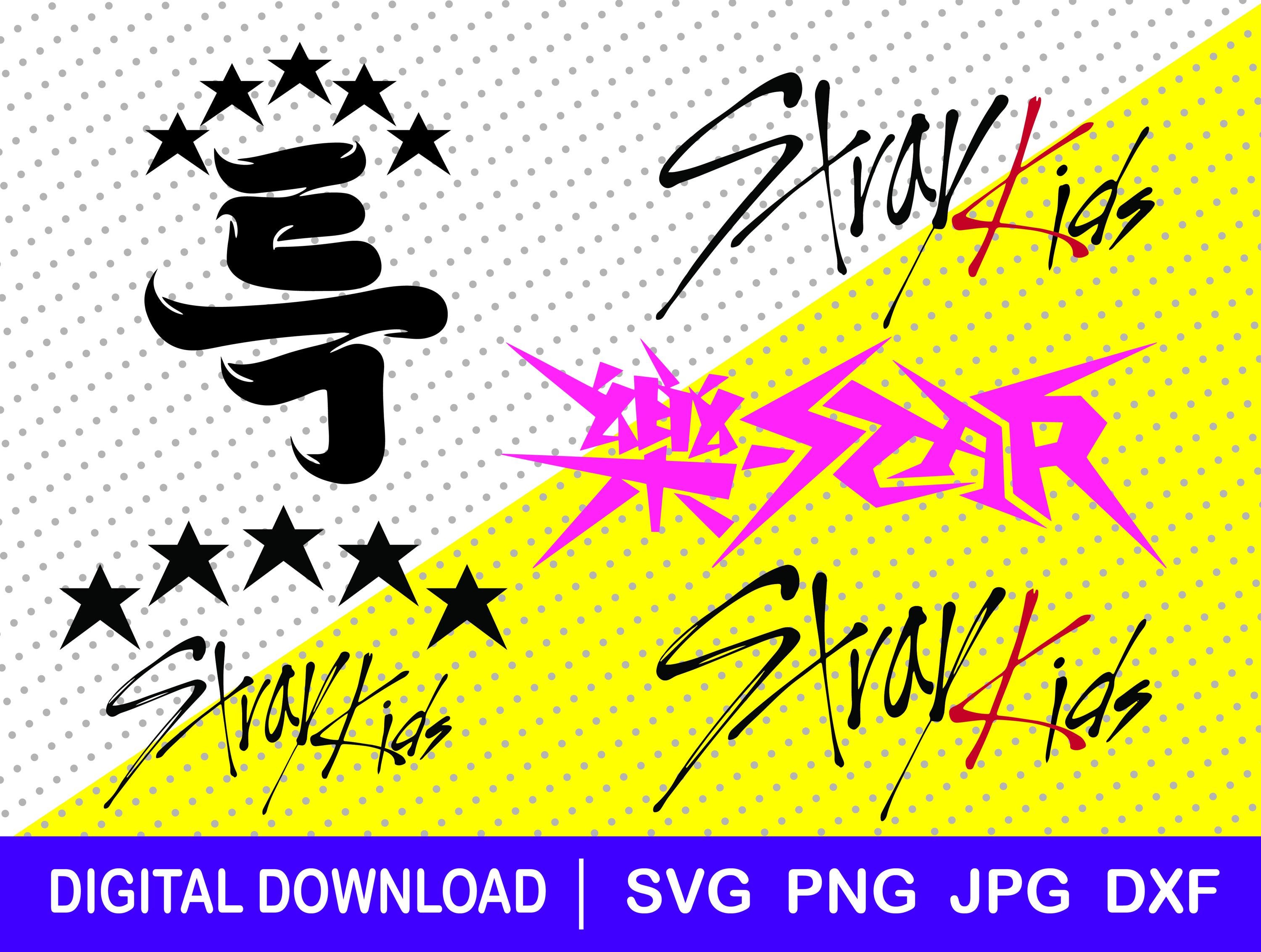 Logotipos de Stray Kids, archivo descargable, dxf, png, Cricut, regalo ...