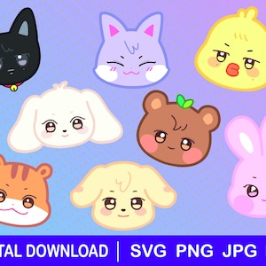 Aniteez, Ateez download, svg, jpg, png, DXF, Cricut, Ateez svg, Kpop, stickers, ATiny gift, Ateez member, Ateez character, Aniteez download