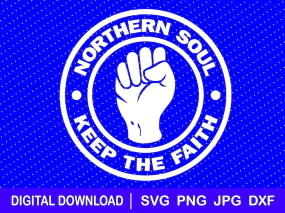 Tribal T-Shirts Borsa Di Tela Northern Soul 'Keep The Faith' – Bianca, 42x38 Cm, 100% Cotone, Riutilizzabile