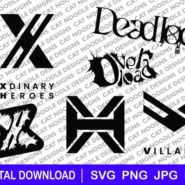 Xdinary Heroes logos, download file, dxf, png, Cricut, Gift, svg, Kpop svg, for stickers, Villains, Kpop gift idea
