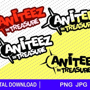 Aniteez au trésor, logos Ateez, trésor, fichiers à télécharger, jpg, png, Cricut, atiny, png Ateez, Kpop, idée cadeau Atiny, imprimable, clipart
