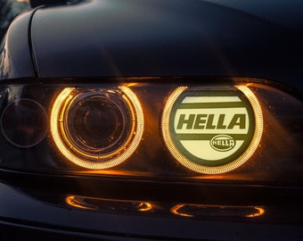 BMW 5 Series E39 Black & White Hella Headlight Covers – 2 Pcs