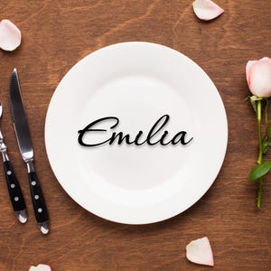 Noms de mariage imprimés en 3D - Etiquettes 3D personnalisées - Plaques signalétiques 3D personnalisées - Panneaux nominatifs 3D - Noms artistiques 3D - Noms personnalisés imprimés en 3D