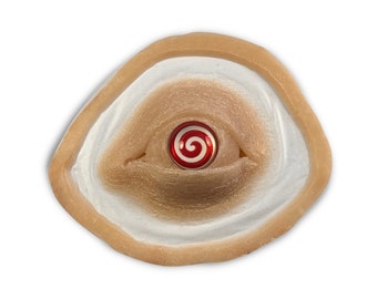 Third eye silicone prosthetic for Cosplay, LARP, Halloween, and special effects makeup. Latex-free.