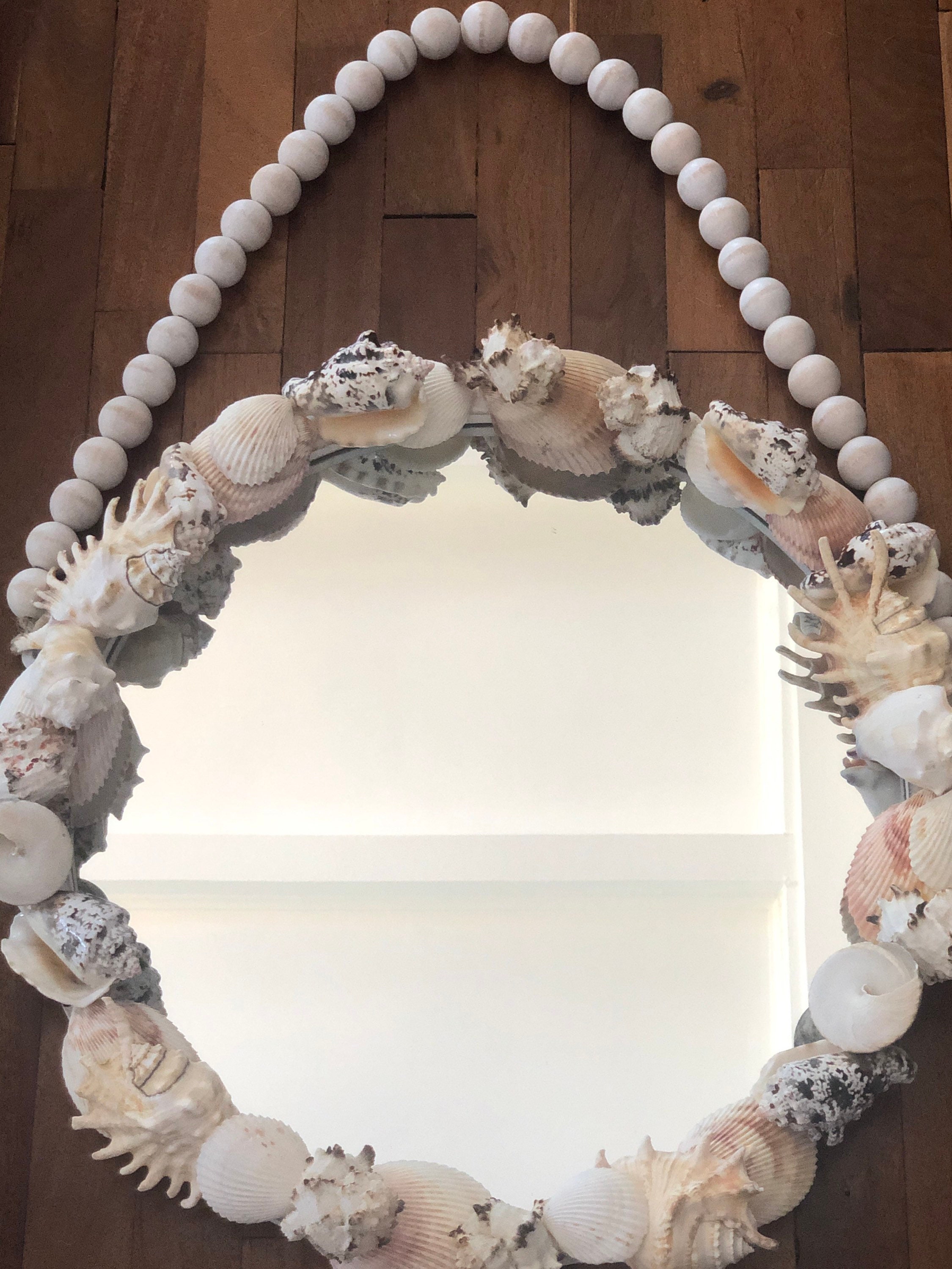 White Seashell Mirror Exquisite Handmade Hamptons Cape Cod Etsy