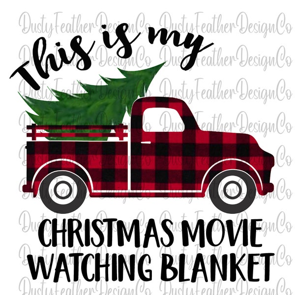 Christmas Movie Watching Blanket Digital Design,  Sublimation, Waterslide, Digital Clipart, Christmas, PNG, Digital Download