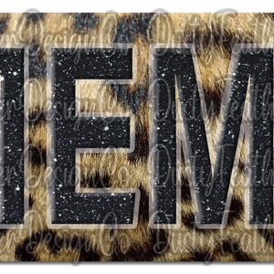 MEME. Black Glitter & Leopard Design for Shirts or other Crafts, Digital Download for Sublimation, PNG file