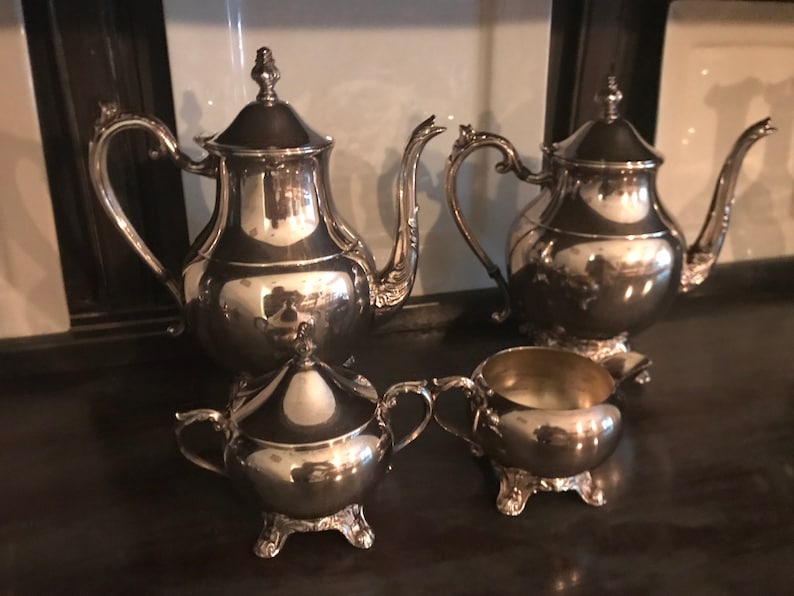 Silver Plated Tea Set 1883 FB Rogers and Silver Co. Etsy