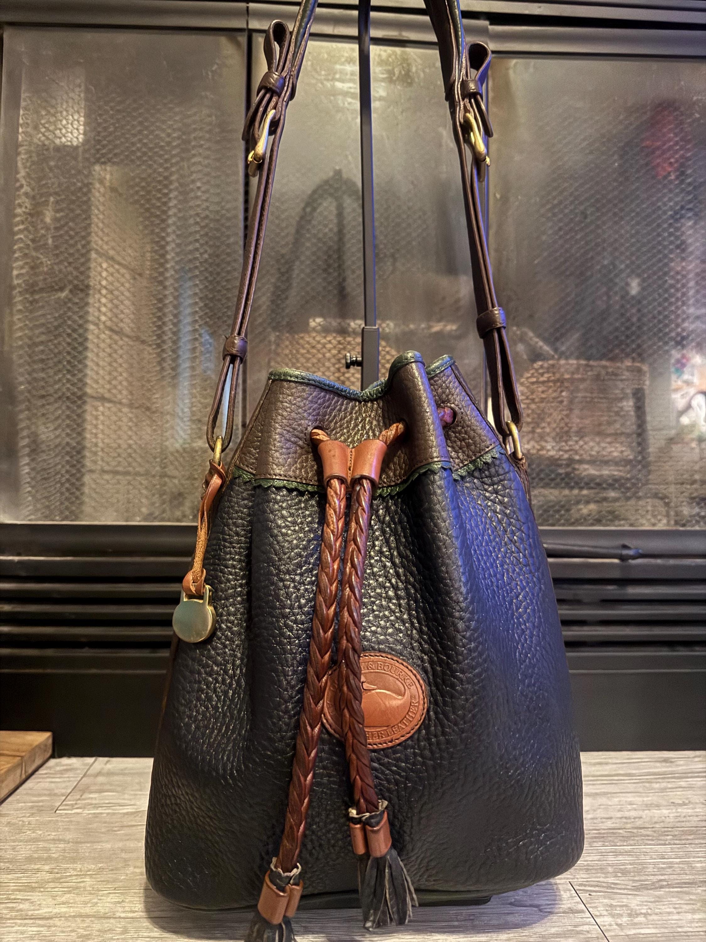 Dooney & Bourke Vintage USA 90s Teton Navy Small Backpack Drawstring  Bucket Bag Dooney & Bourke Leather Bucket & Drawstring Bags for Women  main image 2