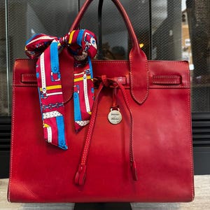 Dooney and Bourke Vachetta - Etsy Genuine Leather Vachetta Cowhide Handbag Double Strap Pocket Tote By Le Donne main image 0