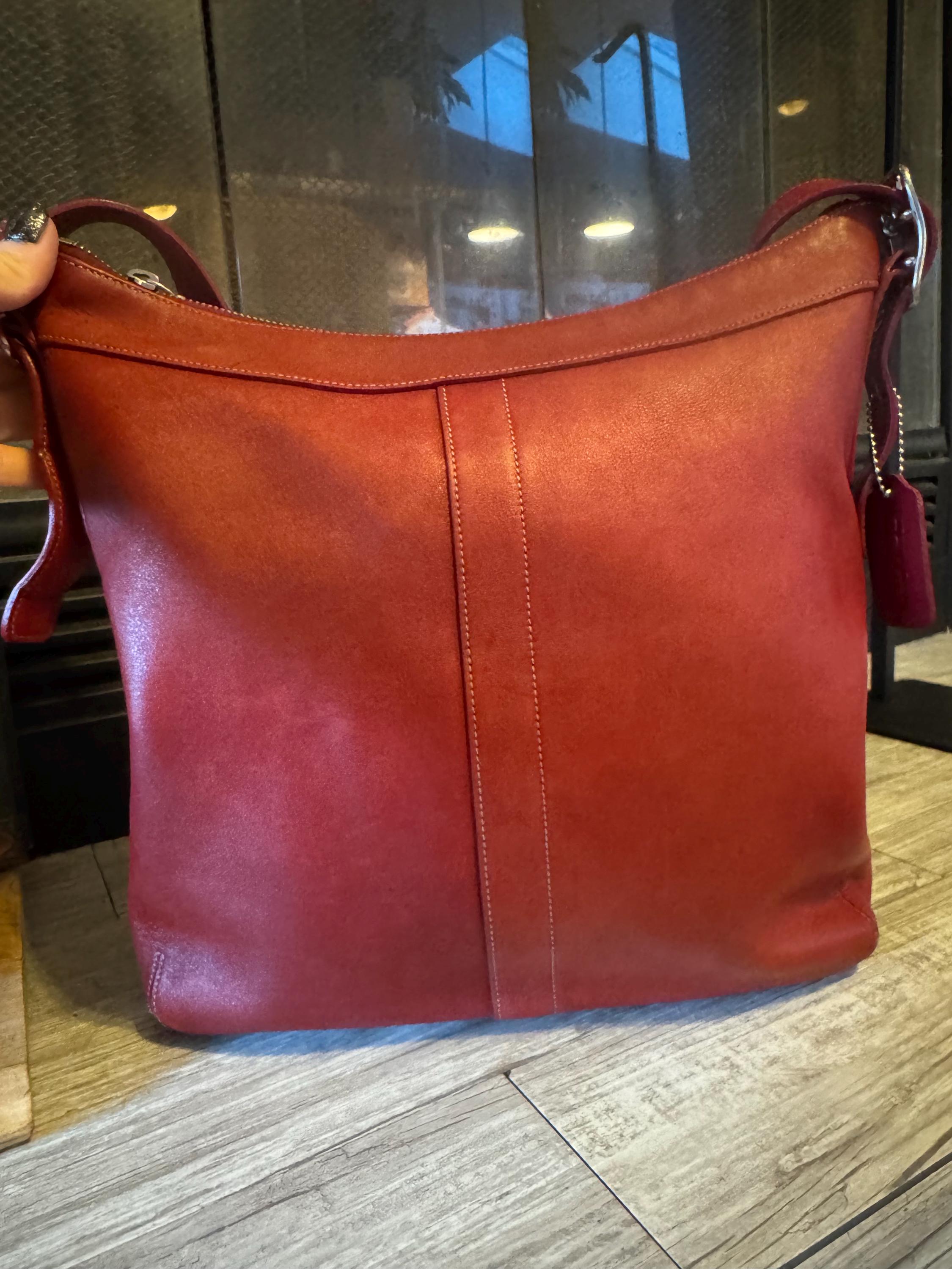 Y2K Vintage Red Coach Legacy Slim Duffle Shoulder Hobo Bag - Etsy