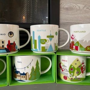 Collectible Starbucks YAH You Are Here Mug Collection-you