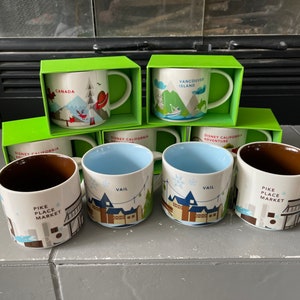 Rare collection You Are Here Starbucks 14 oz mugs.