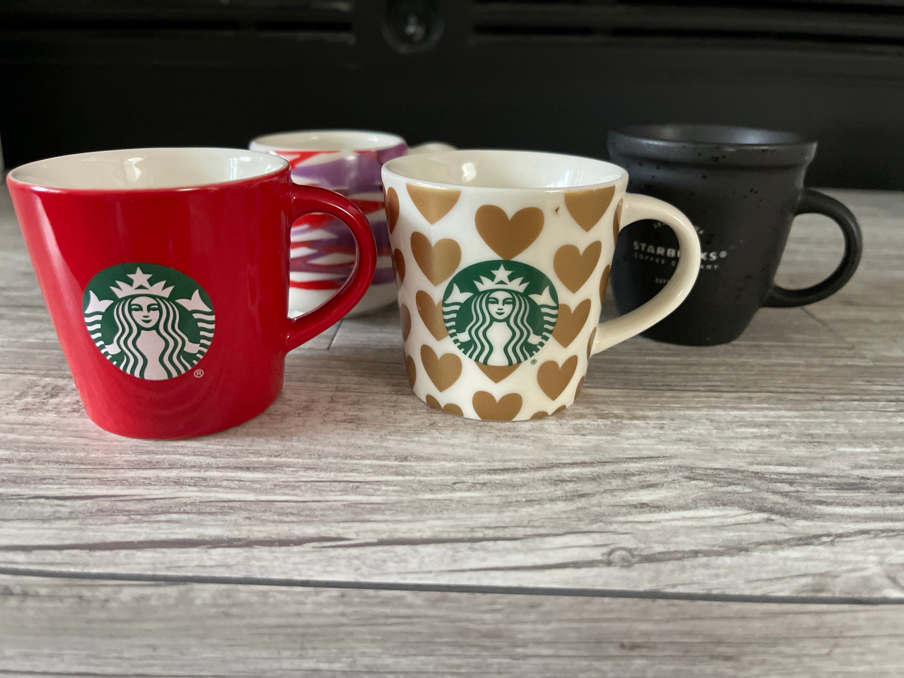 Starbucks Taza expreso, juego de tazas de café espresso Grey Stone  Starbucks Demitasse (gris, 2)