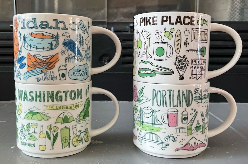Starbucks Been There Series Collectible Mugs 14 Oz Etsy
