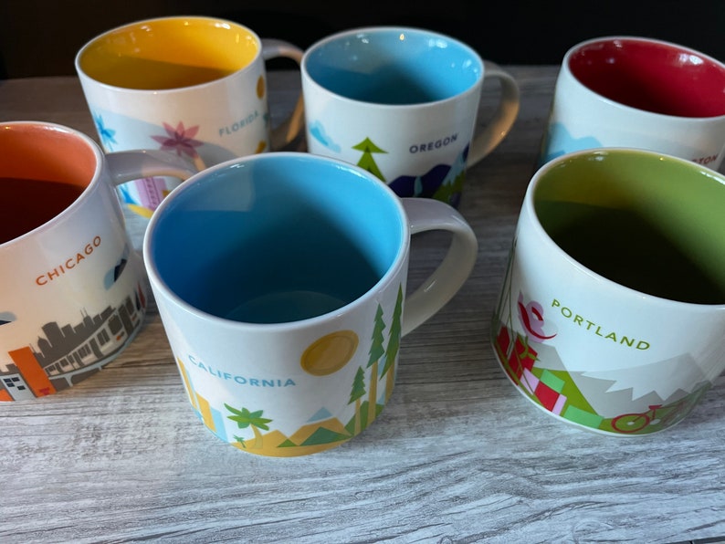 Discontinued Starbucks you Are Here Destination Mugs Shipped Free, You