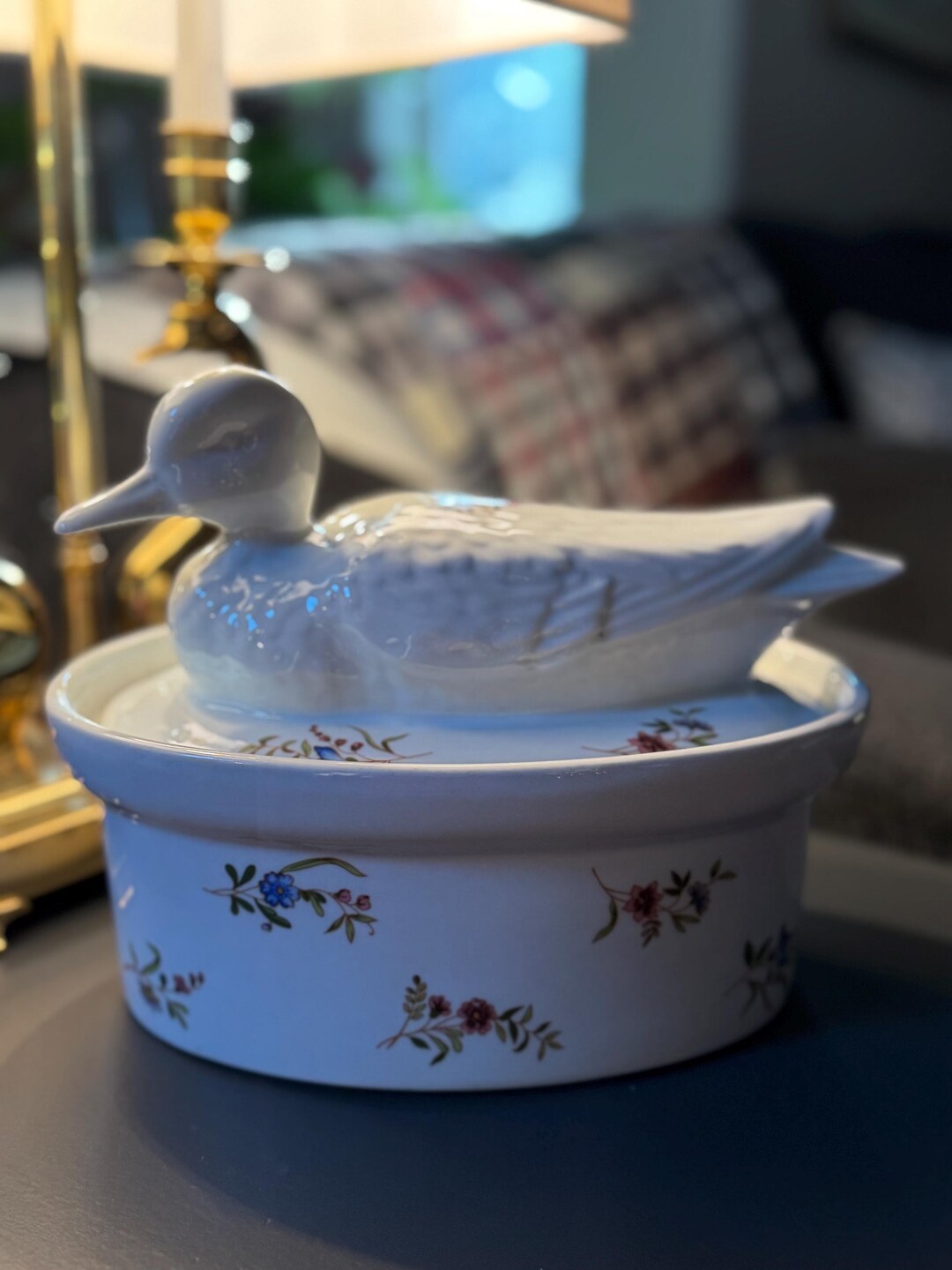 Vintage BIA Cordon Bleu Design Wildflower Duck 1.5 Quart Covered ...