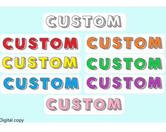 Autocollant personnalisé nom personnalisé Pack de 8