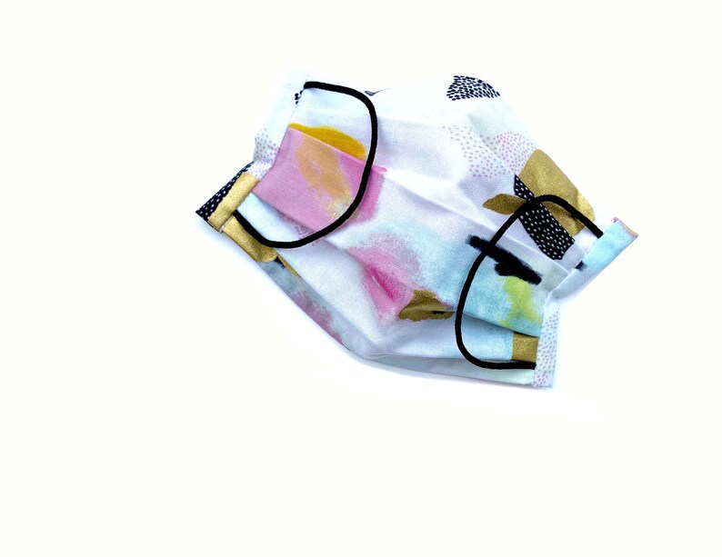 Abstract Paint Face Mask With Filter Pocket and Nose Wire Etsy