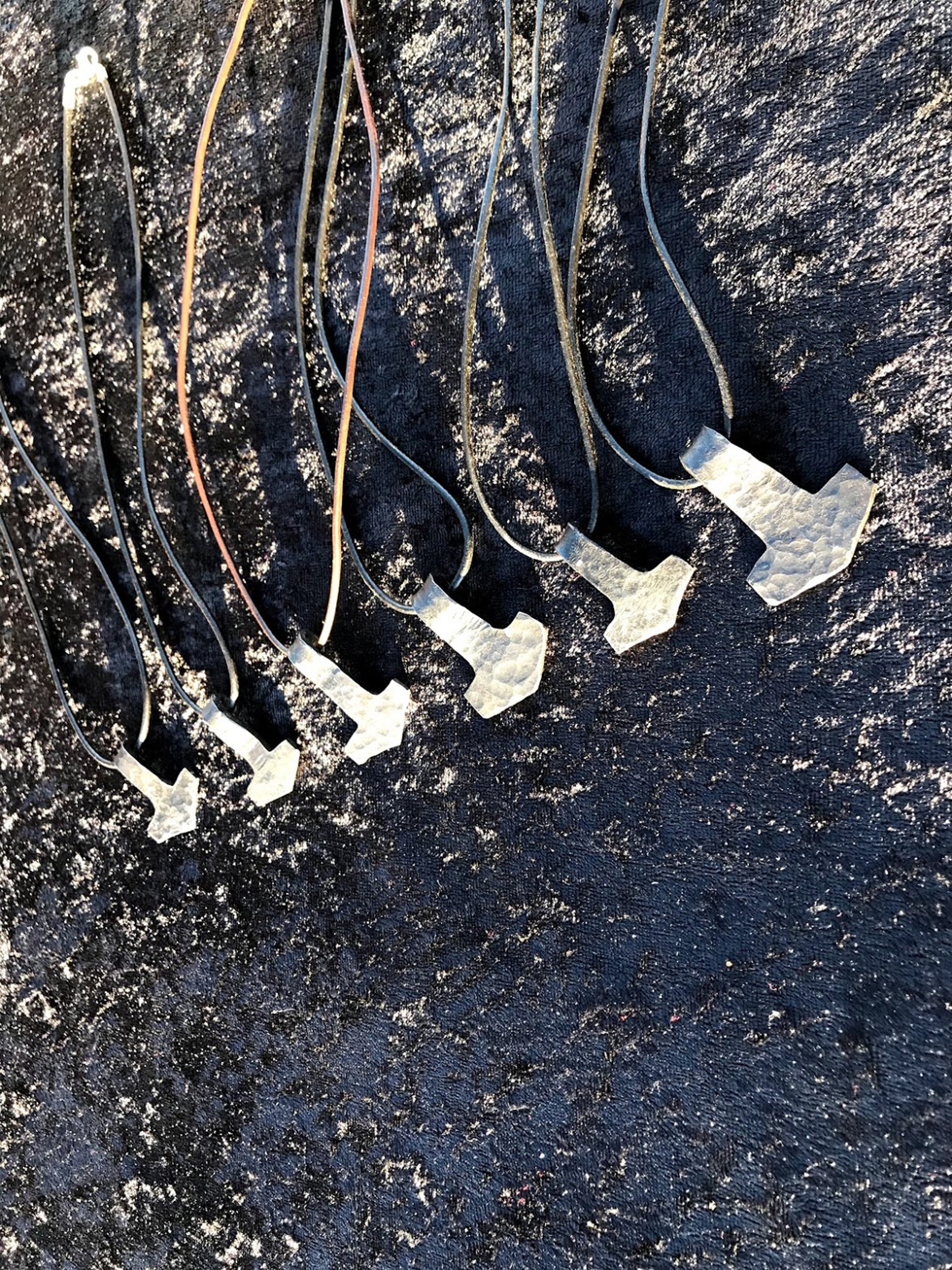 Mjölnir Necklace W/ Hammer Marks Thors Hammer Hand Etsy