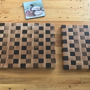 Handgefertigte Schneiden/Charcuterie/Käse Board - nachhaltige Endgrain schwarze Walnuss und Ahorn