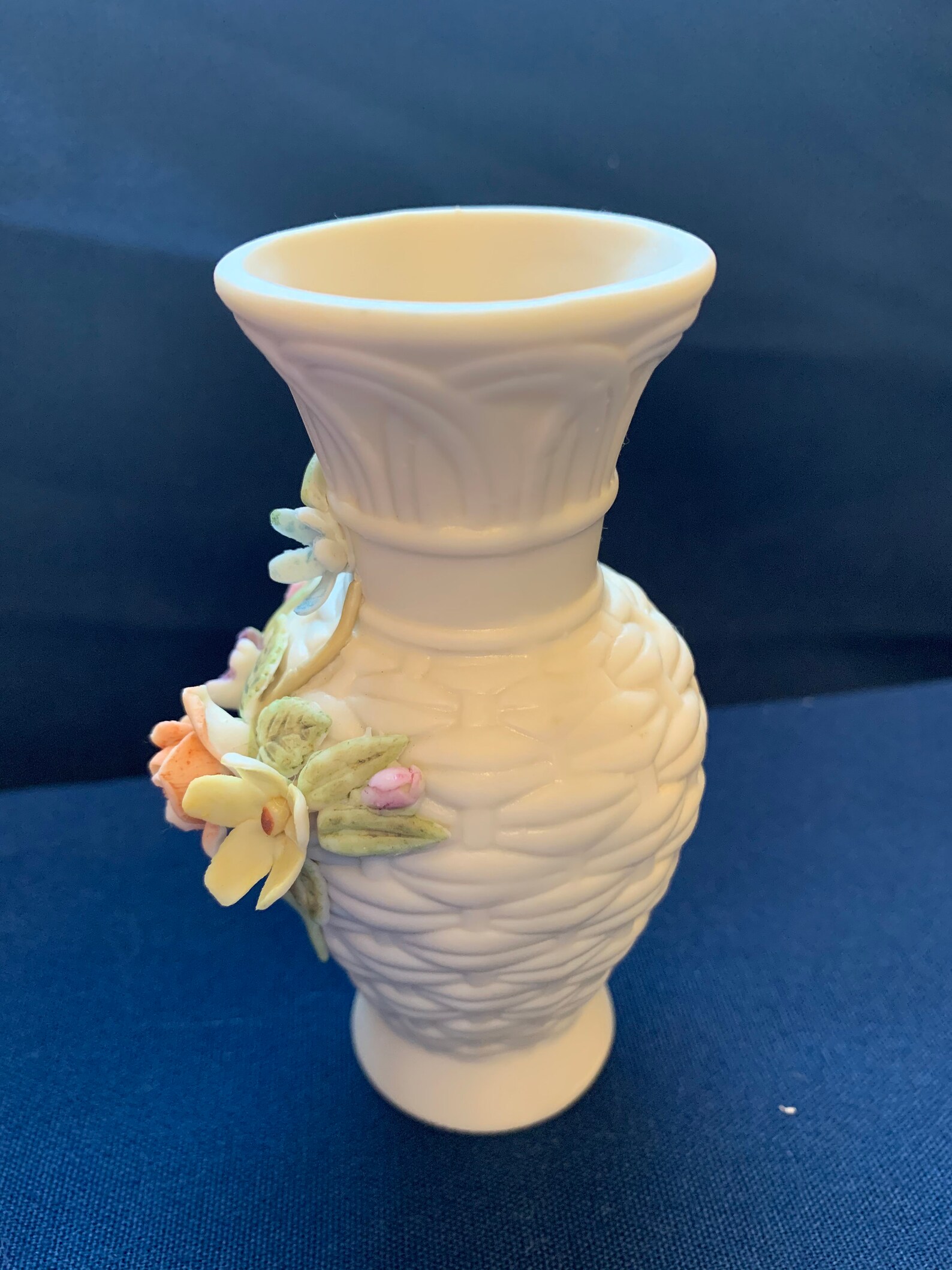 Lefton Antique Ivory Bisque Porcelain Handpainted Bud Vase Etsy